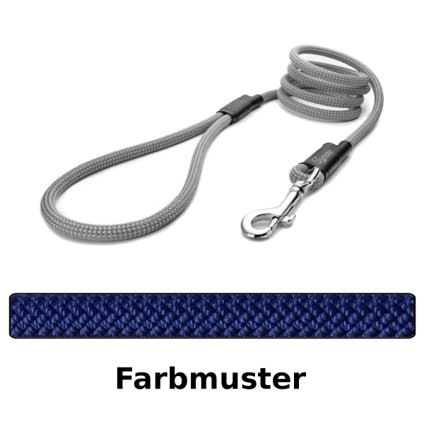 klassische Hundeleine - M - 115cm - dunkelblau